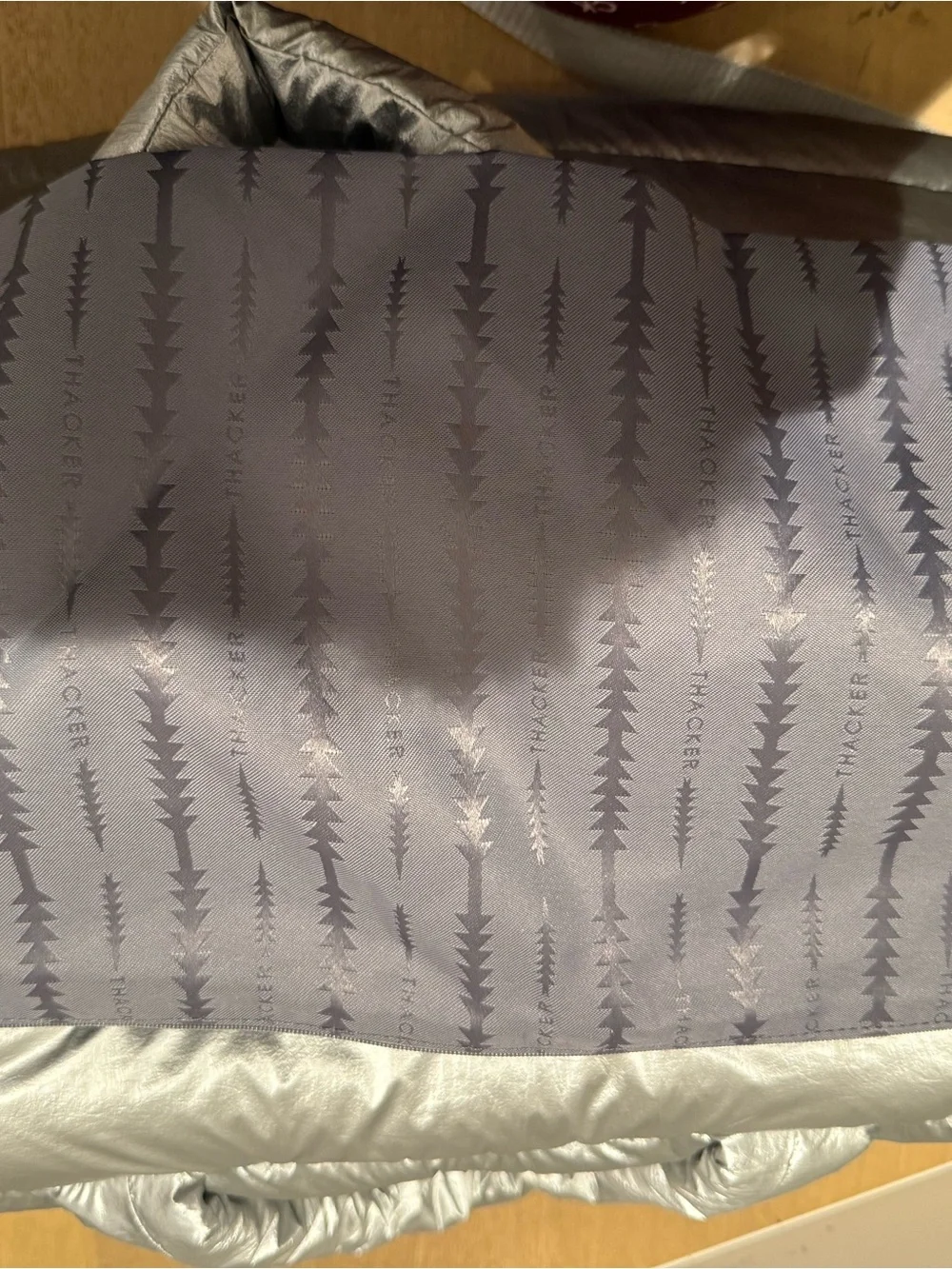 Shiny Quilted Silver Puffer Tote
